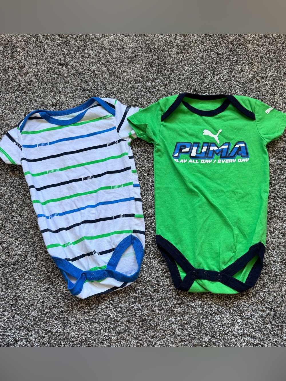 Puma Short Sleeve Baby One-Piece Bodysuits Bundle